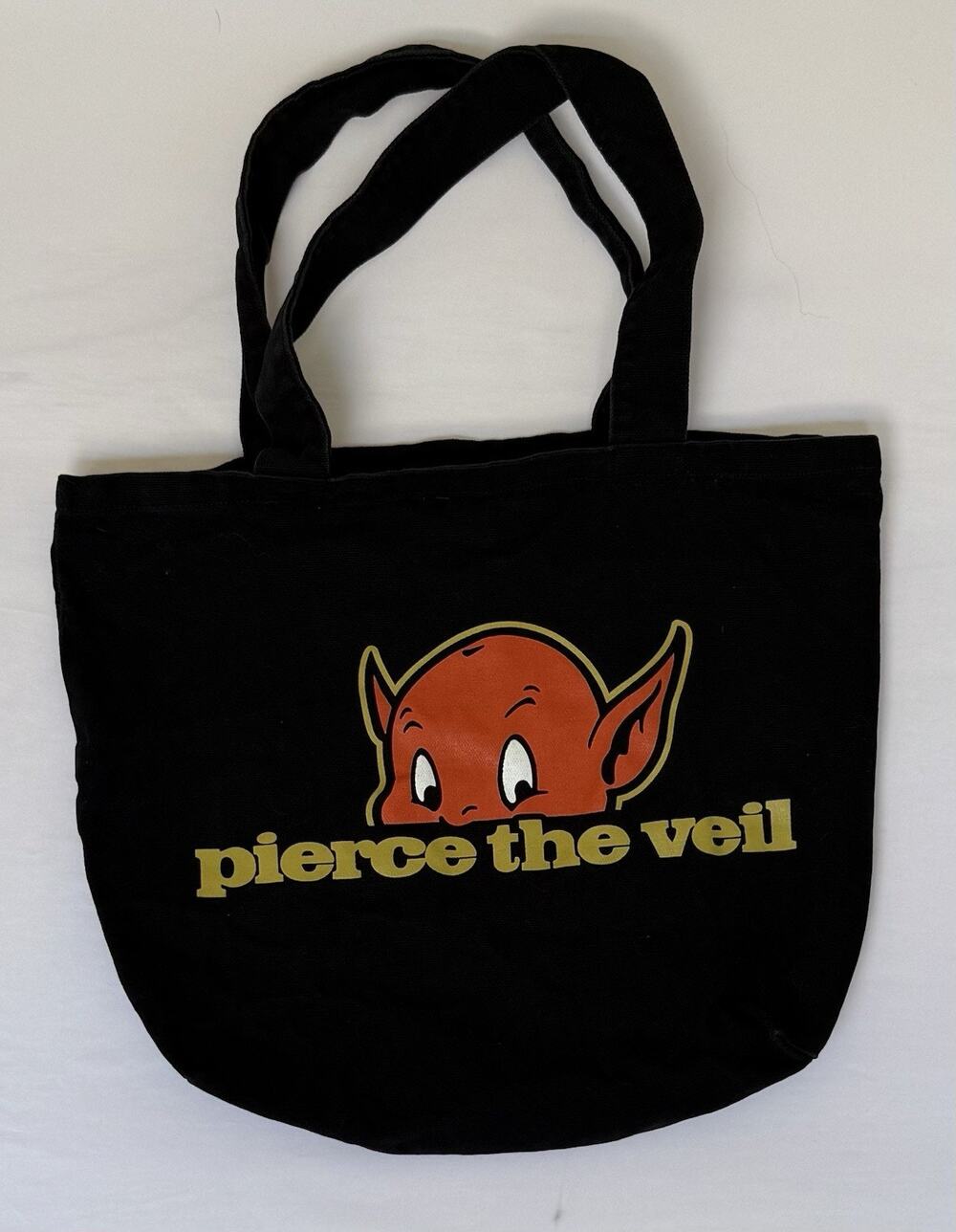 Pierce the Veil Devil Graphic Canvas Tote Bag Black
